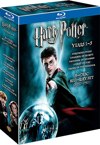 Blu-ray Harry Potter 1-5 (afbeelding kan afwijken van de daadwerkelijke Blu-ray hoes)