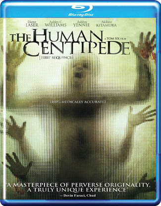 Blu-ray The Human Centipede (afbeelding kan afwijken van de daadwerkelijke Blu-ray hoes)