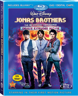 Blu-ray The Jonas Brothers: The 3-D Concert Experience (afbeelding kan afwijken van de daadwerkelijke Blu-ray hoes)