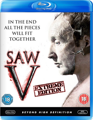 Blu-ray Saw V (afbeelding kan afwijken van de daadwerkelijke Blu-ray hoes)