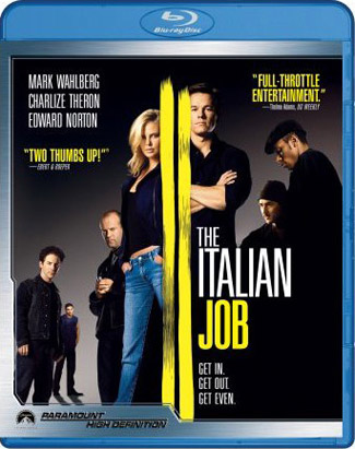 Blu-ray The Italian Job (afbeelding kan afwijken van de daadwerkelijke Blu-ray hoes)