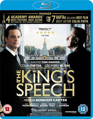 Blu-ray The King's Speech (afbeelding kan afwijken van de daadwerkelijke Blu-ray hoes)
