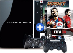 Blu-ray speler PlayStation 3 + Ratchet & Clank & FIFA 2008 + Extra Controller - Bundel